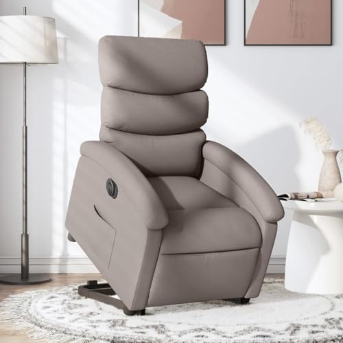 HOMEELIKE Relaxsessel mit Aufstehhilfe Elektrisch Taupe Stoff von HOMEELIKE