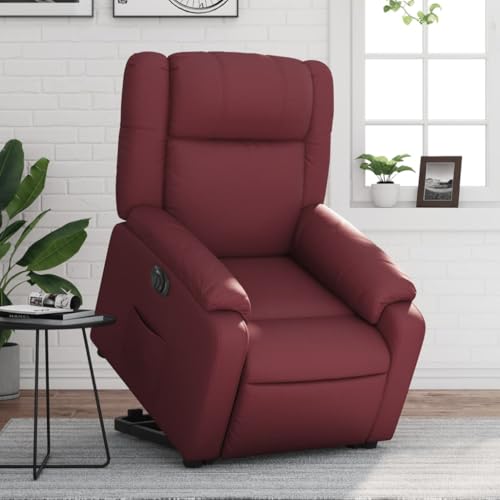 HOMEELIKE Relaxsessel mit Aufstehhilfe Elektrisch Weinrot Kunstleder HOMEELIKE Relaxsessel mit Aufstehhilfe Elektrisch Weinrot Kunstleder von HOMEELIKE