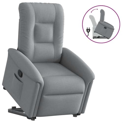 HOMEELIKE Relaxsessel mit Aufstehhilfe Hellgrau Stoff HOMEELIKE Relaxsessel mit Aufstehhilfe Hellgrau Stoff von HOMEELIKE