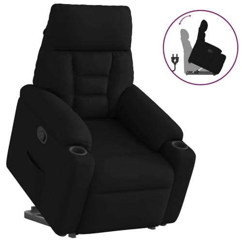 HOMEELIKE Relaxsessel mit Aufstehhilfe Schwarz Stoff HOMEELIKE Relaxsessel mit Aufstehhilfe Schwarz Stoff von HOMEELIKE