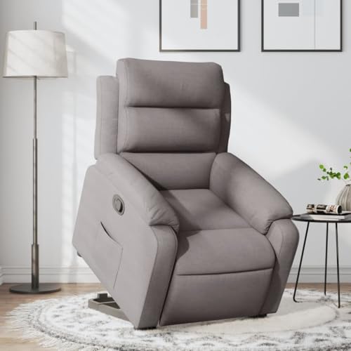HOMEELIKE Relaxsessel mit Aufstehhilfe Taupe Stoff von HOMEELIKE