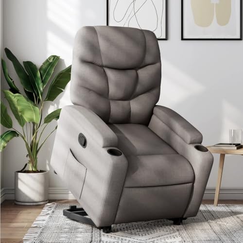 HOMEELIKE Relaxsessel mit Aufstehhilfe Taupe Stoff HOMEELIKE Relaxsessel mit Aufstehhilfe Taupe Stoff von HOMEELIKE