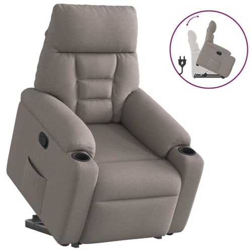 HOMEELIKE Relaxsessel mit Aufstehhilfe Taupe Stoff von HOMEELIKE