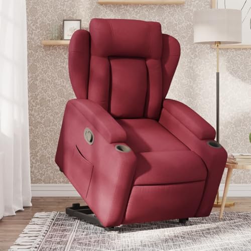 HOMEELIKE Relaxsessel mit Aufstehhilfe Weinrot Stoff HOMEELIKE Relaxsessel mit Aufstehhilfe Weinrot Stoff von HOMEELIKE