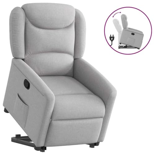 HOMEELIKE Relaxsessel mit Aufstehhilfe Wolkengrau Stoff HOMEELIKE Relaxsessel mit Aufstehhilfe Wolkengrau Stoff von HOMEELIKE