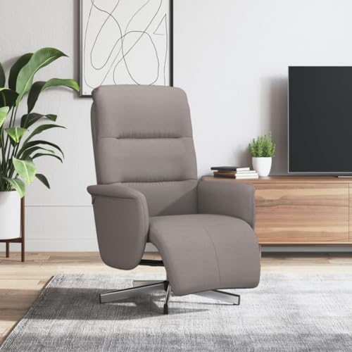 HOMEELIKE Relaxsessel mit Fu?Teil Taupe Stoff von HOMEELIKE