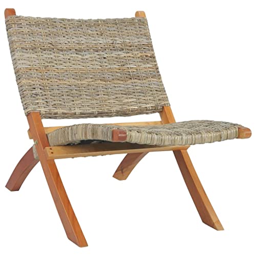 HOMEELIKE Relaxstuhl Natur Kubu-Rattan und Massivholz Mahagoni HOMEELIKE Relaxstuhl Natur Kubu-Rattan und Massivholz Mahagoni von HOMEELIKE
