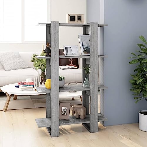 HOMEELIKE Robustes Holz B¨¹cherregal in Grau Sonoma 80x30x123,5 cm Ideal als Raumteiler f¨¹r Flur und Wohnraum HOMEELIKE Robustes Holz B¨¹cherregal in Grau Sonoma 80x30x123,5 cm Ideal als Raumteiler f¨¹r Flur und Wohnraum von HOMEELIKE