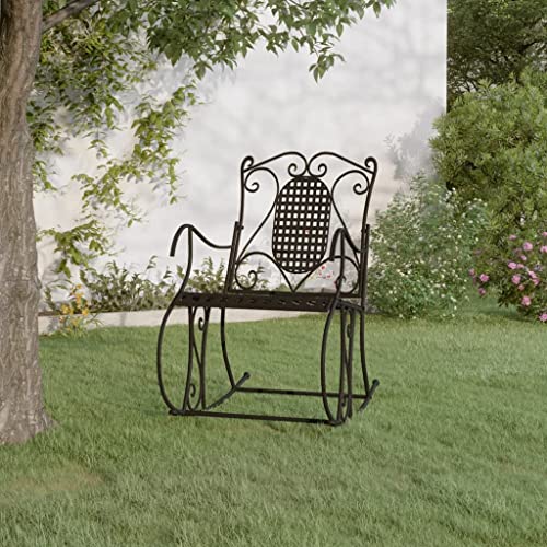 HOMEELIKE Schaukelstuhl 84 cm Schwarz Stahl HOMEELIKE Schaukelstuhl 84 cm Schwarz Stahl von HOMEELIKE