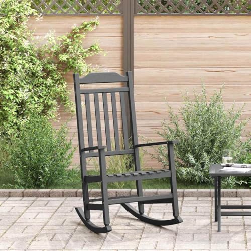 HOMEELIKE Schaukelstuhl Schwarz 65 x 84 x 114 cm Polyethylen HOMEELIKE Schaukelstuhl Schwarz 65 x 84 x 114 cm Polyethylen von HOMEELIKE