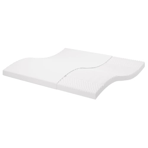 HOMEELIKE Schaumstoffmatratze Wei? 200x200 cm 7-Zonen H?rtegrad 20 ILD von HOMEELIKE
