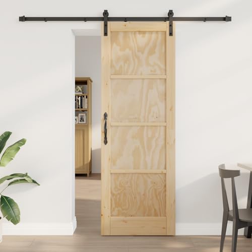 HOMEELIKE Schiebet¨¹r mit Beschlag-Set 73,5x211 cm aus massivem Holz Kiefer HOMEELIKE Schiebet¨¹r mit Beschlag-Set 73,5x211 cm aus massivem Holz Kiefer von HOMEELIKE