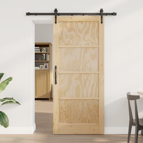HOMEELIKE Schiebet¨¹r mit Hardware-Set 'ORKDAL'Massivholz Kiefer von HOMEELIKE