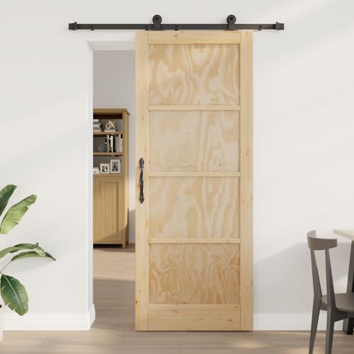HOMEELIKE Schiebet¨¹r mit Hardware-Set 'ORKDAL'Massivholz Kiefer von HOMEELIKE