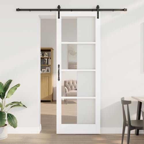 HOMEELIKE Schiebet¨¹r mit Hardware Set 'ORKDAL'Wei? 83x232 cm von HOMEELIKE