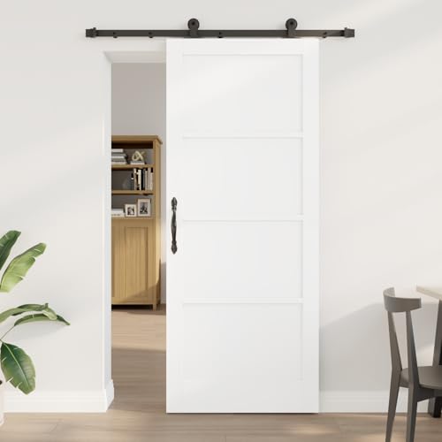 HOMEELIKE Schiebet¨¹r mit Hardware-Set 'ORKDAL'Wei? Massivholz Kiefer von HOMEELIKE