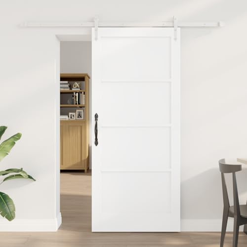 HOMEELIKE Schiebet¨¹r mit Zubeh?rset Wei? 78x202 cm aus massivem Holz Kiefer HOMEELIKE Schiebet¨¹r mit Zubeh?rset Wei? 78x202 cm aus massivem Holz Kiefer von HOMEELIKE