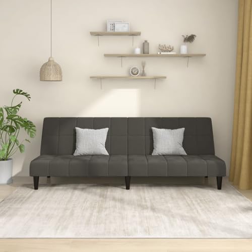 HOMEELIKE Schlafsofa 2-Sitzer in Dunkelgrau Samt - Robuster Rahmen, Vielseitig in Wohnzimmer, Keller UVM. einsetzbar HOMEELIKE Schlafsofa 2-Sitzer in Dunkelgrau Samt - Robuster Rahmen, Vielseitig in Wohnzimmer, Keller UVM. einsetzbar von HOMEELIKE
