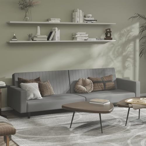 HOMEELIKE Schlafsofa 2-Sitzer Hellgrau Samt HOMEELIKE Schlafsofa 2-Sitzer Hellgrau Samt von HOMEELIKE