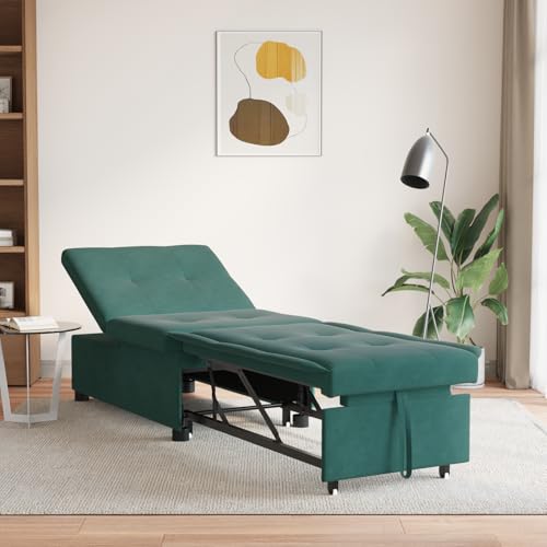HOMEELIKE Schlafsofa 3-in-1 Auszieh-Design Dunkelgr¨¹ner Samt HOMEELIKE Schlafsofa 3-in-1 Auszieh-Design Dunkelgr¨¹ner Samt von HOMEELIKE