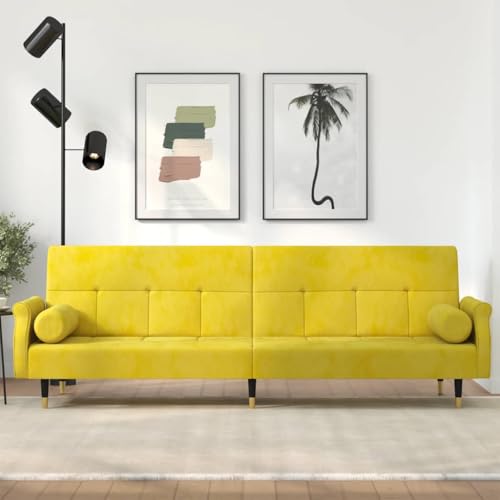 HOMEELIKE Schlafsofa mit Kissen Gelb Samt HOMEELIKE Schlafsofa mit Kissen Gelb Samt von HOMEELIKE