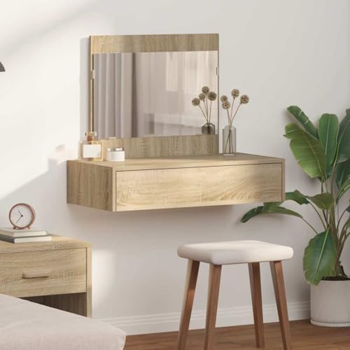 HOMEELIKE Schminktisch mit Schubladen Braun 83 x 40 x 70 cm Holzwerkstoff HOMEELIKE Schminktisch mit Schubladen Braun 83 x 40 x 70 cm Holzwerkstoff von HOMEELIKE