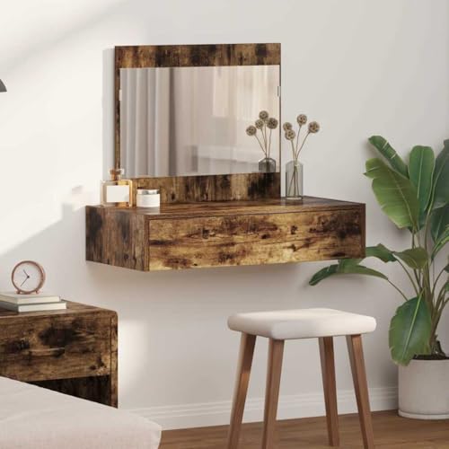 HOMEELIKE Schminktisch mit Schubladen Braun 83 x 40 x 70 cm Holzwerkstoff HOMEELIKE Schminktisch mit Schubladen Braun 83 x 40 x 70 cm Holzwerkstoff von HOMEELIKE