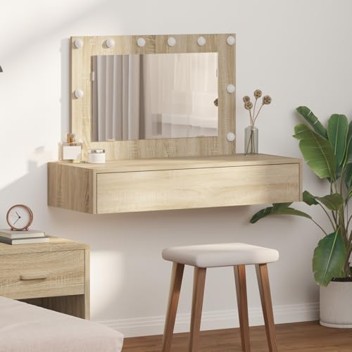 HOMEELIKE Schminktisch mit Speicher Braun 100 x 40 x 70 cm Holzwerkstoff HOMEELIKE Schminktisch mit Speicher Braun 100 x 40 x 70 cm Holzwerkstoff von HOMEELIKE