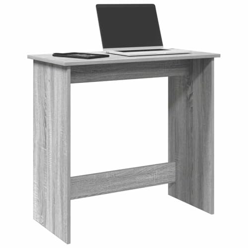 HOMEELIKE Schreibtisch Grau Sonoma 80x40x75 cm Holzwerkstoff von HOMEELIKE