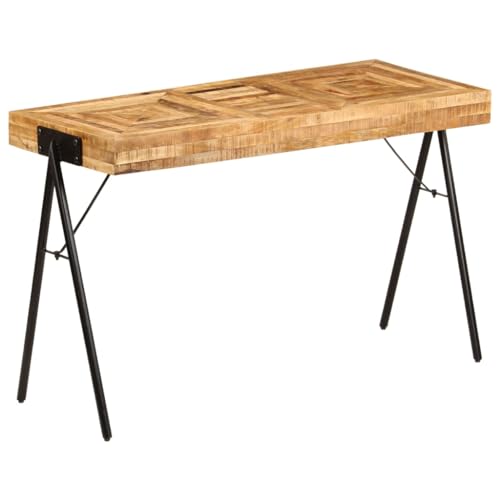 HOMEELIKE Schreibtisch Massivholz Mango 118 x 50 x 75 cm von HOMEELIKE