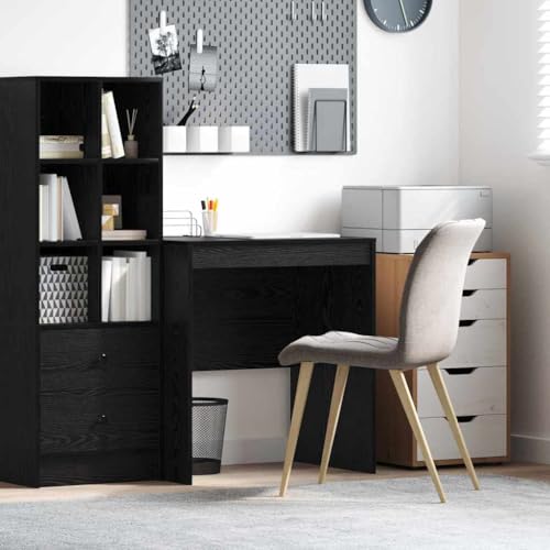 HOMEELIKE Schreibtisch Schwarze Eiche 70 x 50 x 76 cm Holzwerkstoff von HOMEELIKE
