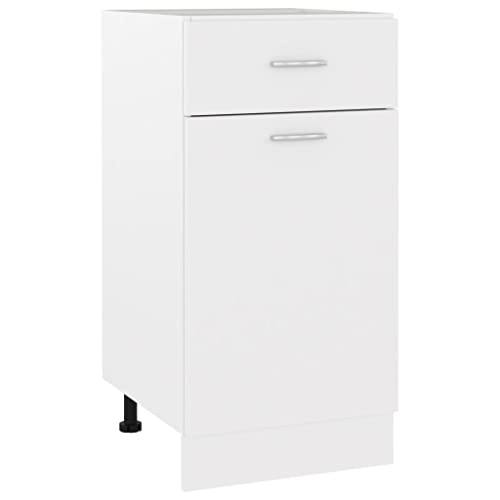 HOMEELIKE Schubunterschrank Lyon Wei? 40x46x81,5 cm Holzwerkstoff von HOMEELIKE