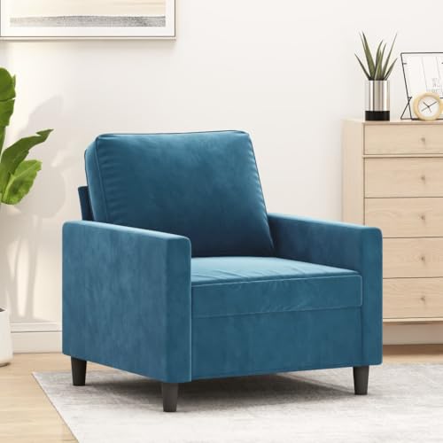 HOMEELIKE Sessel Blau 60 cm Samt von HOMEELIKE