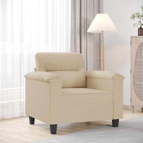 HOMEELIKE Sessel Creme 60 cm Mikrofasergewebe von HOMEELIKE
