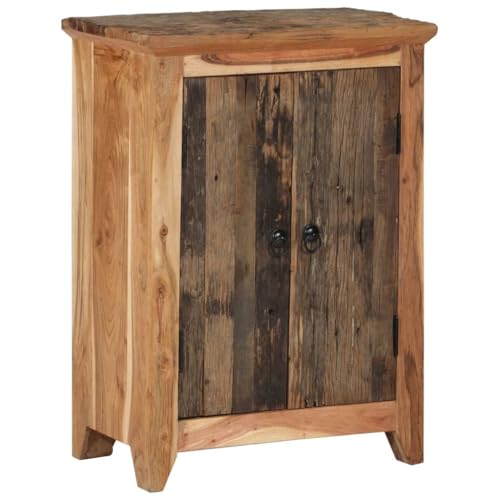 HOMEELIKE Sideboard 55x33x75 cm Massivholz Akazie und Altholz von HOMEELIKE
