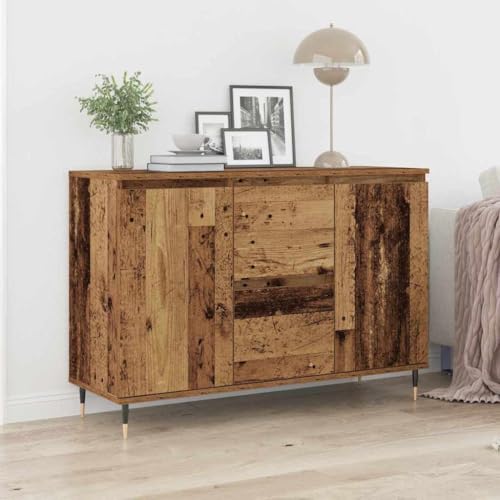 HOMEELIKE Sideboard Altholz 101,5 x 35 x 70 cm Holzwerkstoff von HOMEELIKE