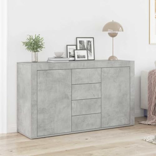 HOMEELIKE Sideboard Betongrau 120 x 36 x 69 cm Holzwerkstoff von HOMEELIKE