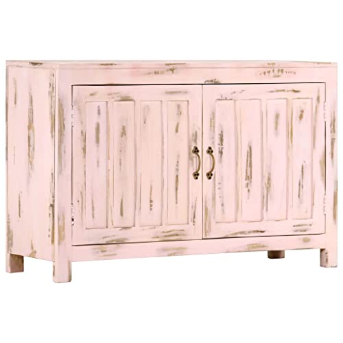 HOMEELIKE Sideboard Hellrosa 110x35x70 cm Massivholz Mango von HOMEELIKE