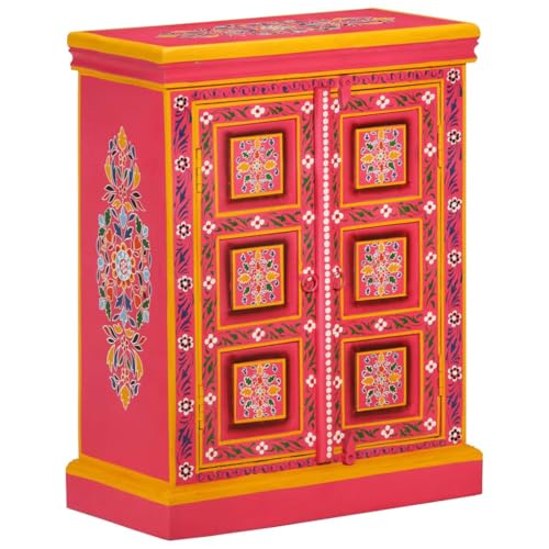 HOMEELIKE Sideboard Massivholz Mango Rosa Handbemalt von HOMEELIKE
