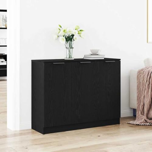 HOMEELIKE Sideboard Schwarz 90.5 x 30 x 70 cm Holzwerkstoff HOMEELIKE Sideboard Schwarz 90.5 x 30 x 70 cm Holzwerkstoff von HOMEELIKE