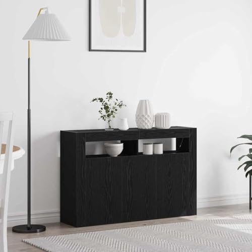 HOMEELIKE Sideboard Schwarze Eiche 116 x 30 x 75 cm Holzwerkstoff HOMEELIKE Sideboard Schwarze Eiche 116 x 30 x 75 cm Holzwerkstoff von HOMEELIKE