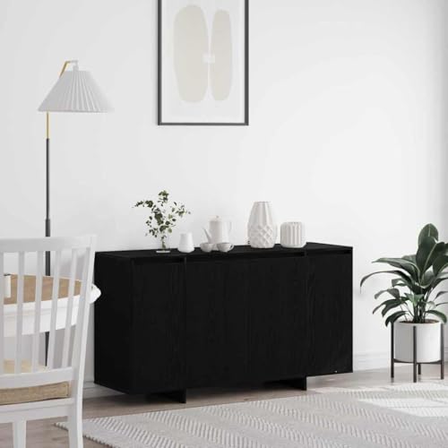 HOMEELIKE Sideboard Schwarze Eiche 135 x 41 x 69 cm Holzwerkstoff von HOMEELIKE