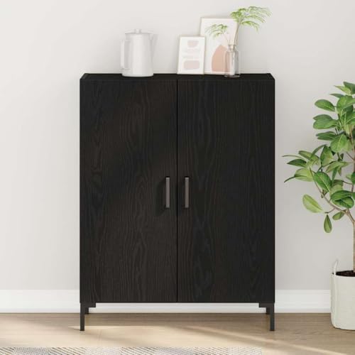 HOMEELIKE Sideboard Schwarze Eiche 69.5 x 34 x 90 cm Holzwerkstoff von HOMEELIKE