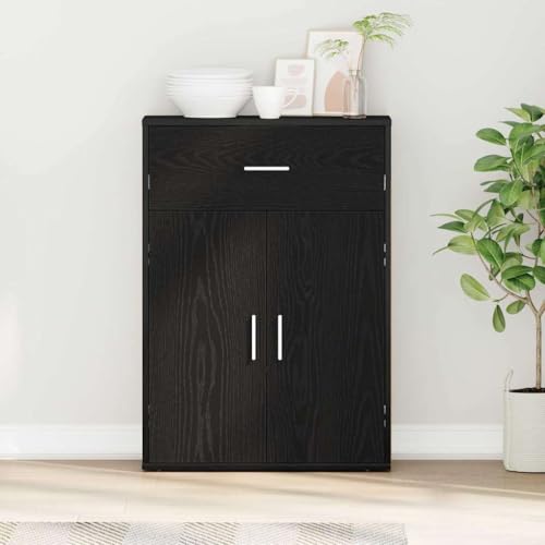 HOMEELIKE Sideboard Schwarze Eiche 79 x 38 x 80 cm Holzwerkstoff HOMEELIKE Sideboard Schwarze Eiche 79 x 38 x 80 cm Holzwerkstoff von HOMEELIKE