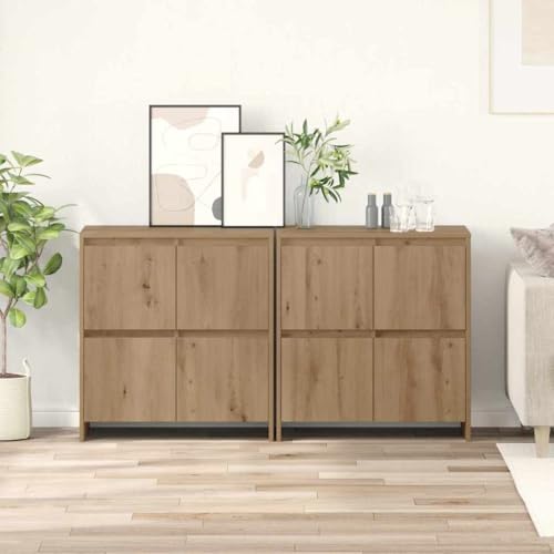 HOMEELIKE Sideboard mit T¨¹r 2 pcs Eiche handwerklich 70 x 41 x 75 cm HOMEELIKE Sideboard mit T¨¹r 2 pcs Eiche handwerklich 70 x 41 x 75 cm von HOMEELIKE