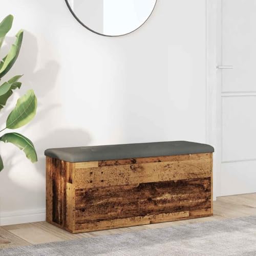 HOMEELIKE Sitzbank mit Stauraum Altholz-Optik 102x42x45 cm Holzwerkstoff HOMEELIKE Sitzbank mit Stauraum Altholz-Optik 102x42x45 cm Holzwerkstoff von HOMEELIKE