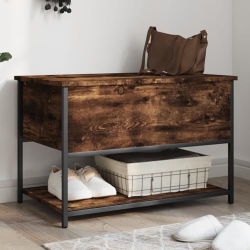 HOMEELIKE Sitzbank mit Stauraum R?uchereiche 70x42,5x47 cm Holzwerkstoff HOMEELIKE Sitzbank mit Stauraum R?uchereiche 70x42,5x47 cm Holzwerkstoff von HOMEELIKE