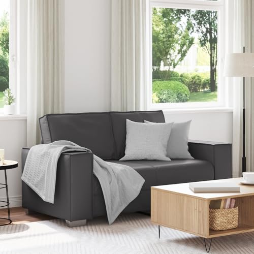 HOMEELIKE Sofa 2-Sitzer Grau 120 cm Kunstleder HOMEELIKE Sofa 2-Sitzer Grau 120 cm Kunstleder von HOMEELIKE