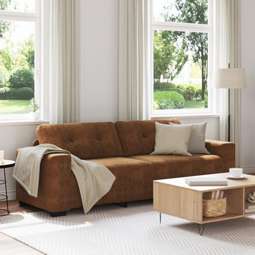 HOMEELIKE Sofa 3-Sitzer Braun 180 cm Kunstleder HOMEELIKE Sofa 3-Sitzer Braun 180 cm Kunstleder von HOMEELIKE