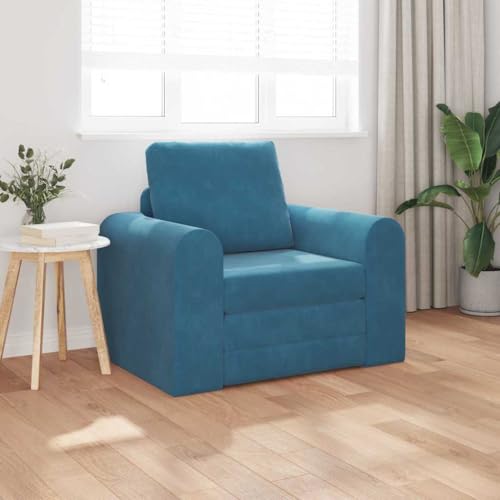HOMEELIKE Sofa Bett Blau 98 x 71 x 83 cm Samt von HOMEELIKE